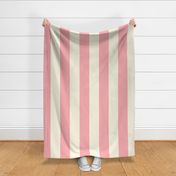 Beige-white-bold-regular-vertical-lines-on-vintage-kitschy-soft-pastel-1950s-soft-baby-pink---XL-jumbo