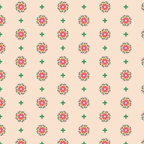 Abstract Psychedelic Floral Print 1 - Summer Blush [Peach Cream]