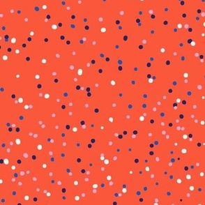 SPOTTY DOT -24IN - RED BLUE PINK CREAM
