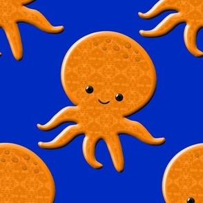 Cute Shiny Glass Baby Octopus Pattern.