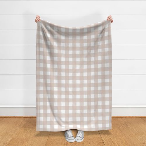 Large // Wonky Gingham in Soft Beige