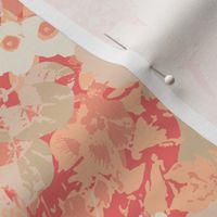 Tropical Beach Floral, Peach Fuzz and Neutrals, Abstract Sea Hibiscus, Small