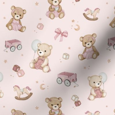 Bear-y Lovely - small - powder pink