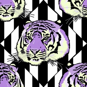 Tiger tiger diamond stripe, lilac, XL scale