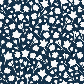 large ditsy floral / navy