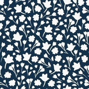 small ditsy floral / navy