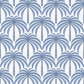 Palm spring palm trees/navy blue/medium