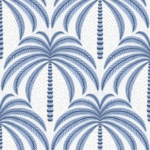 Palm spring palm trees/navy blue/large