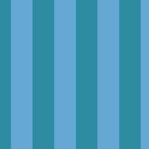 Turquoise and blue awning stripe