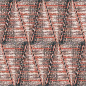 Large Diamond Wood Grain Tiles Natural Texture Luxury Benjamin Moore _Rosy Peach Red Pink Orange B55E4F Palette Subtle Modern Abstract Geometric