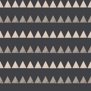   Horizon Triangles: Linear Geometry Print, medium, dark blue 