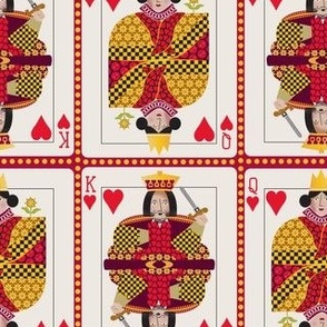 King and Queen of hearts / playing cards / games / red