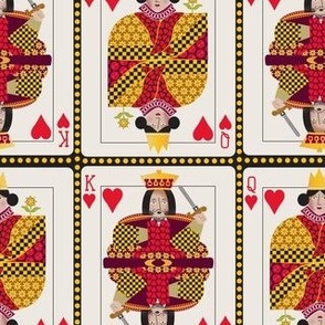 King and Queen of hearts / playing cards / games / black