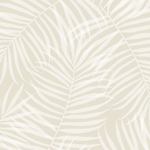 Layered Palm Leaf Fronds light beige