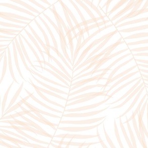 Layered Palm Leaf Fronds Light Peach