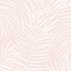 Layered Palm Leaf Fronds Pearl Pink
