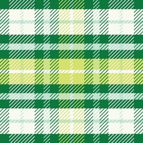 Green plaid with white