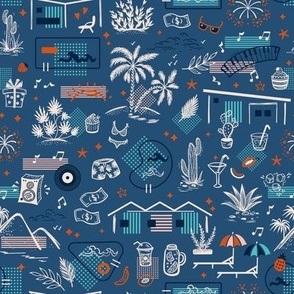 Palm Springs, California - Navy blue.