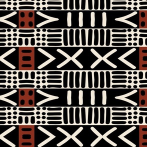African Bogolan Pattern 0345
