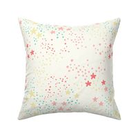 Coral Pink Mint Starry Sky Surface Pattern