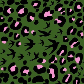 Super Cosmic Leopard- pink _ green