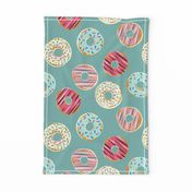 Bright Colorful Donuts Fuschia Baby Pink Sprinkles Turquoise