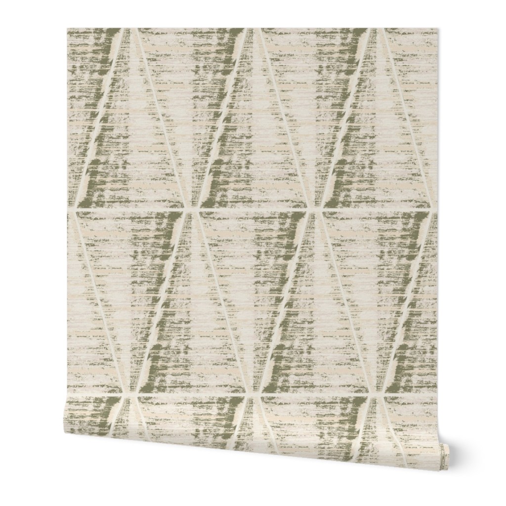 Large Diamond Wood Grain Tiles Natural Texture Luxury Benjamin Moore _Springfield Sage Green Brown Olive 858367 Palette Subtle Modern Abstract Geometric