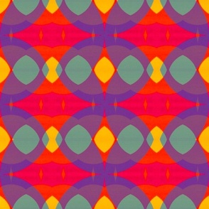 Colourful shapes orange purple and yelloe vintage design 