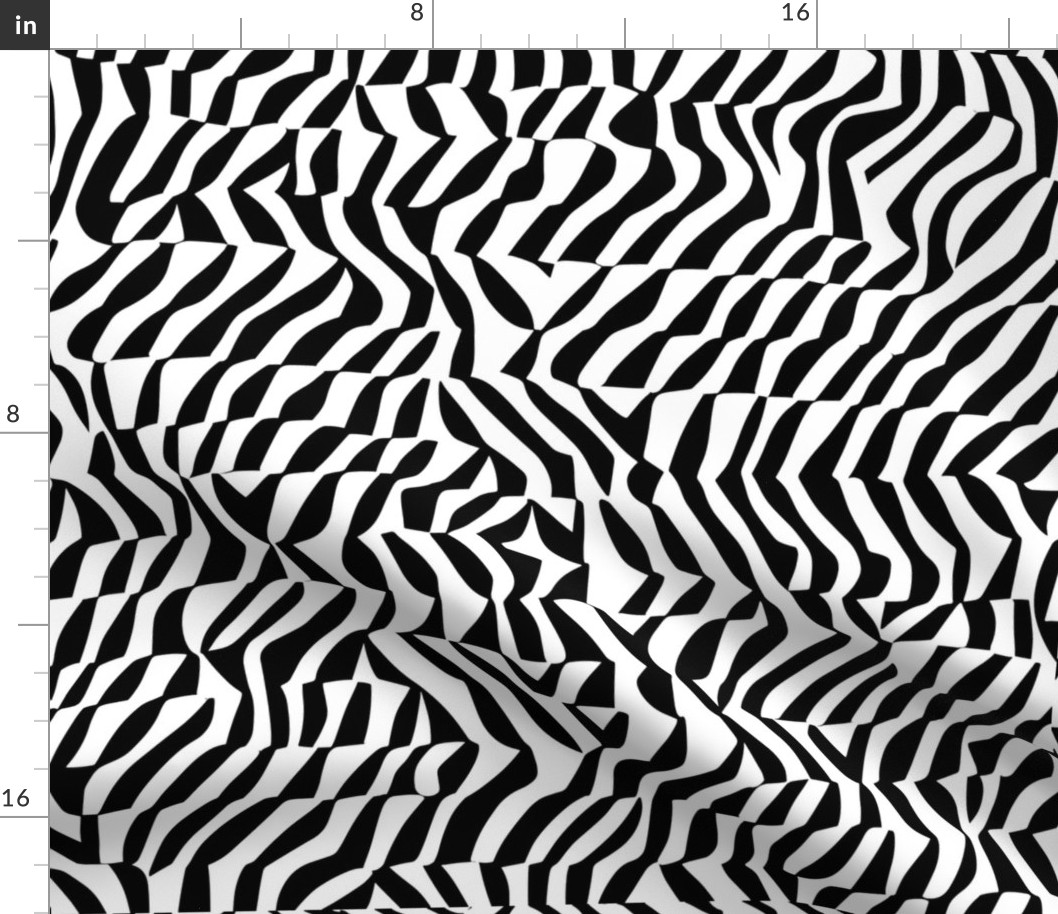 abstract black and white zebra