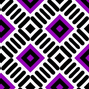 Purple and White African Textile Design
