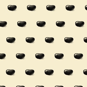 Black Jellybean Treats-on Cream Background