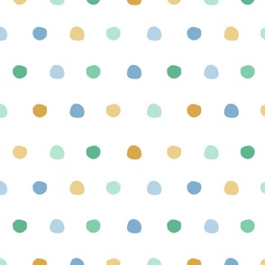 Polka Dots (Blue, Yellow, Green)(Large Scale)(10.5"/12")