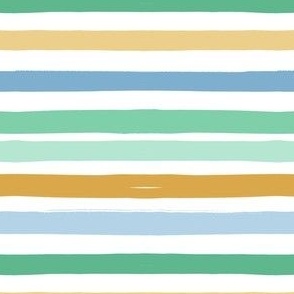 Thick Stripes (Blue, Yellow, Green)(Small Scale)(5.25"/6")