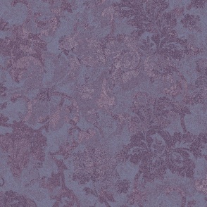 BAROQUE DECAY ORNATE FLORAL METALLIC_MUTED MULBERRY