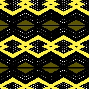 African Geometric Bogolan Pattern