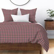 M ✹ Masculine Traditional Houndstooth Check Pattern in Black, Red & Gray