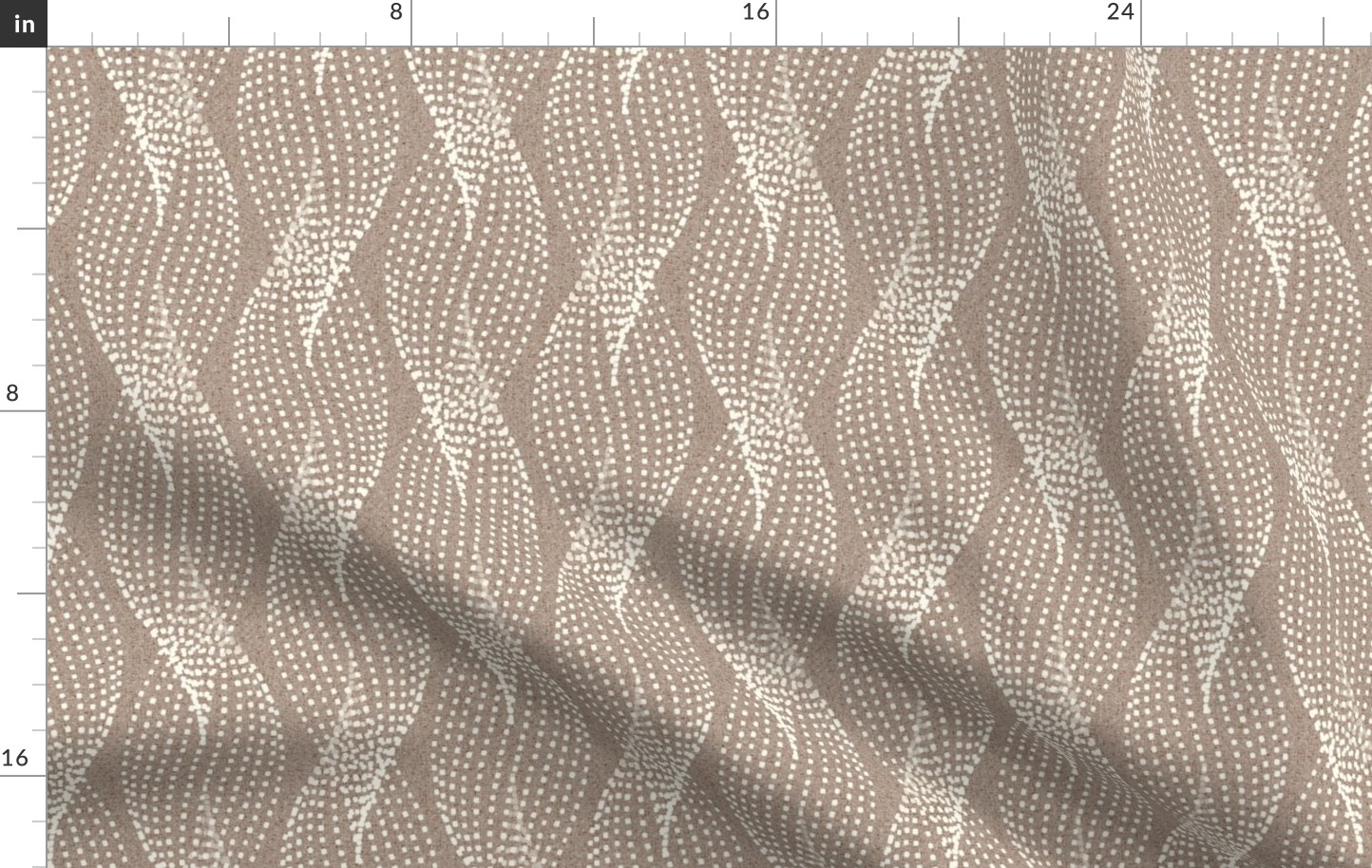 Cozy organic neutral wallpaper - taupe - medium scale