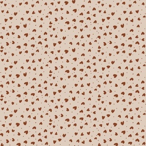  Hearts in Bloom: Textured Love with Playful Dots, garnet-cream, small