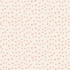 Hearts in Bloom: Textured Love with Playful Dots,  cream-pink, small
