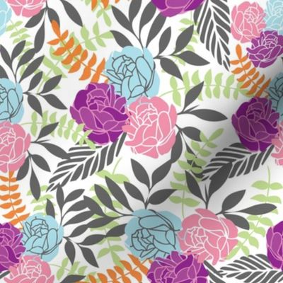 Seamless Vector Abstract Rose Pattern.