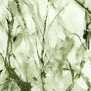 Abstract textured watercolor stone vertical green