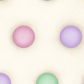 Colorful Pastels Polka Dots (Large Scale)