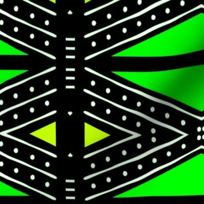 Green and Black African Textile Design