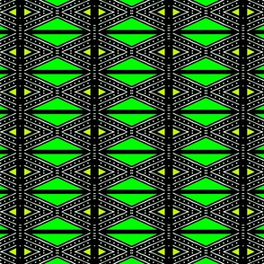 Green and Black African Textile Design