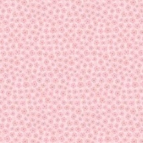 Pink Flowers Scattered Plaid Small Scale