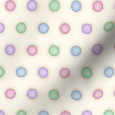Colorful Pastels Polka Dots (small scale)