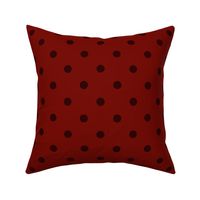 Large Polka dots in Burgundy 3 inch repeat