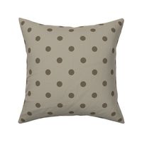 Large Polka dots in Dark beige 3 inch repeat