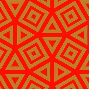 Red and Gold African Design