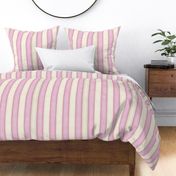Pink and Ivory Stripes (large scale)